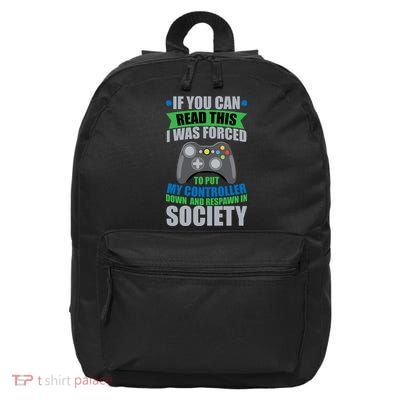 Video Game Respawn In Society 16 in Basic Backpack