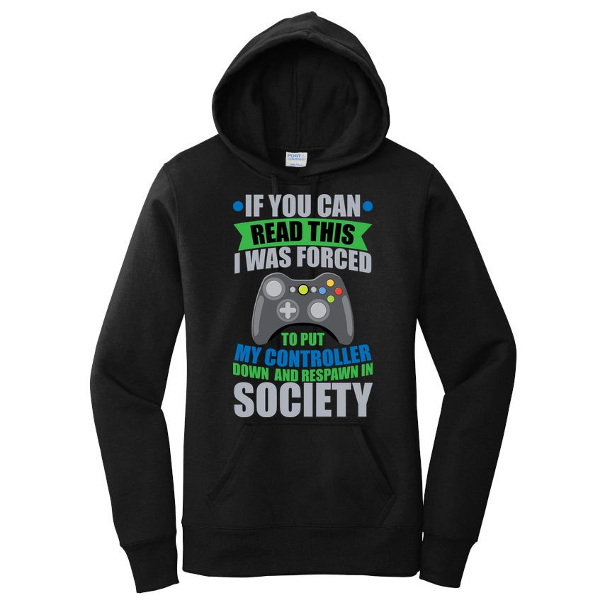 Video Game Respawn In Society Women's Pullover Hoodie