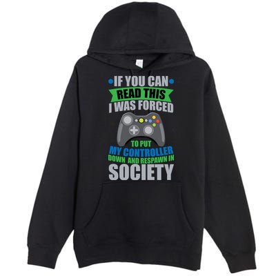 Video Game Respawn In Society Premium Pullover Hoodie