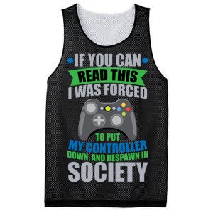 Video Game Respawn In Society Mesh Reversible Basketball Jersey Tank