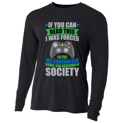 Video Game Respawn In Society Cooling Performance Long Sleeve Crew