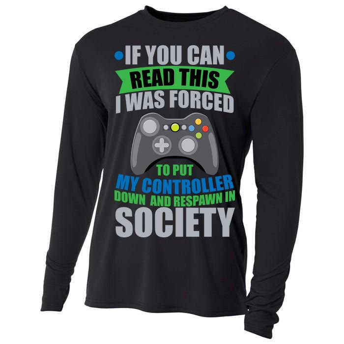 Video Game Respawn In Society Cooling Performance Long Sleeve Crew