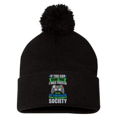 Video Game Respawn In Society Pom Pom 12in Knit Beanie