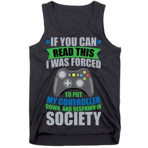 Video Game Respawn In Society Tank Top