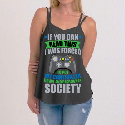 Video Game Respawn In Society Women's Strappy Tank