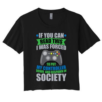 Video Game Respawn In Society Crop Top