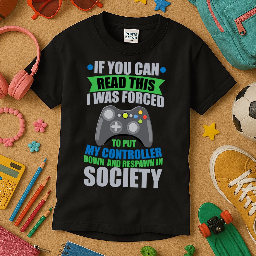 Video Game Respawn In Society Kids T-Shirt