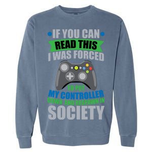 Video Game Respawn In Society Garment-Dyed Sweatshirt