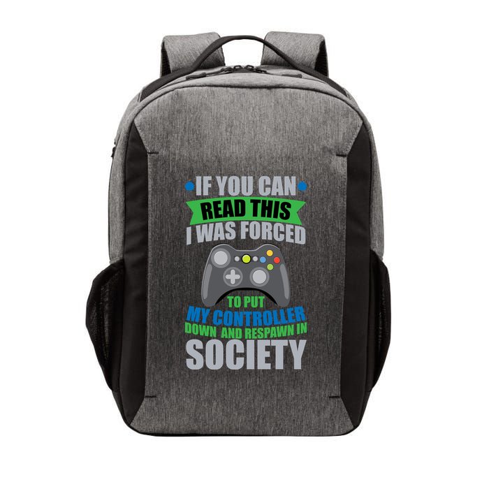 Video Game Respawn In Society Vector Backpack