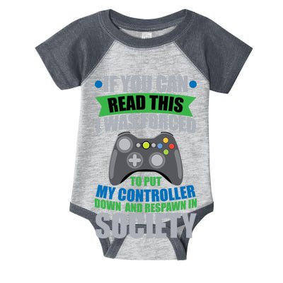 Video Game Respawn In Society Infant Baby Jersey Bodysuit