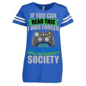 Video Game Respawn In Society Enza Ladies Jersey Football T-Shirt