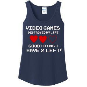 Video Games Destroyed My Life Ladies Essential Tank