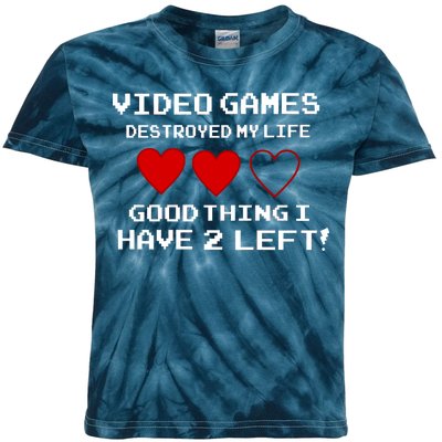 Video Games Destroyed My Life Kids Tie-Dye T-Shirt