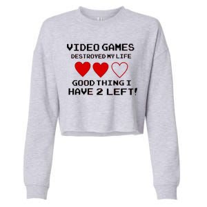 Video Games Destroyed My Life Cropped Pullover Crew