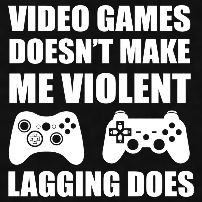 Video Games Doesn't Make Me Violent Lagging Does Ladies PosiCharge Tri-Blend Wicking Tank