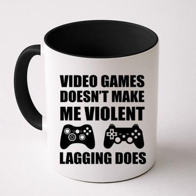 Video Games Doesn't Make Me Violent Lagging Does Mug