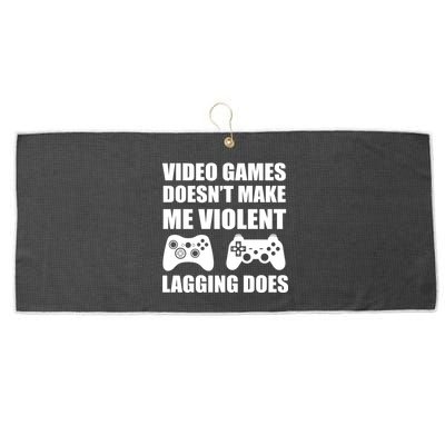 Video Games Doesn't Make Me Violent Lagging Does Large Microfiber Waffle Golf Towel