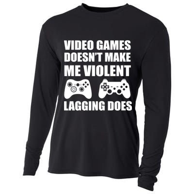 Video Games Doesn't Make Me Violent Lagging Does Cooling Performance Long Sleeve Crew