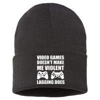Video Games Doesn't Make Me Violent Lagging Does Sustainable Knit Beanie