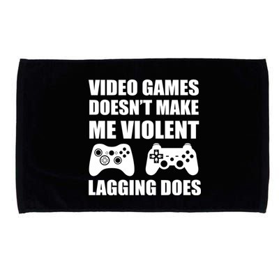 Video Games Doesn't Make Me Violent Lagging Does Microfiber Hand Towel