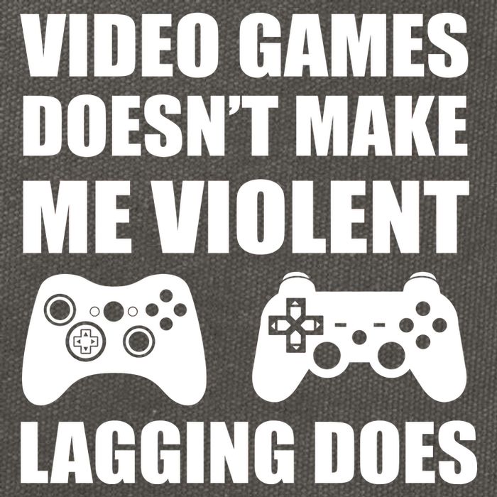 Video Games Doesn't Make Me Violent Lagging Does Cotton Canvas Backpack