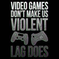 Video Games Doesn't Make Me Violent Lagging Does Gamer Cropped Pullover Crew