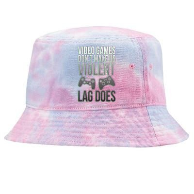 Video Games Doesn't Make Me Violent Lagging Does Gamer Tie-Dyed Bucket Hat