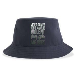 Video Games Doesn't Make Me Violent Lagging Does Gamer Sustainable Bucket Hat