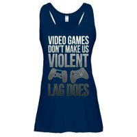 Video Games Doesn't Make Me Violent Lagging Does Gamer Ladies Essential Flowy Tank