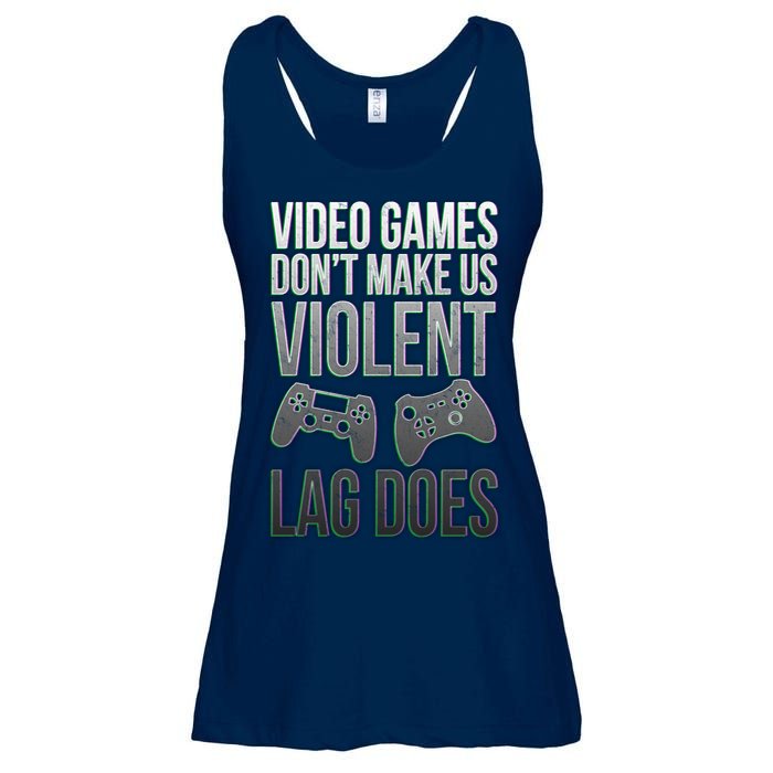 Video Games Doesn't Make Me Violent Lagging Does Gamer Ladies Essential Flowy Tank