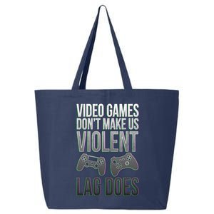 Video Games Doesn't Make Me Violent Lagging Does Gamer 25L Jumbo Tote