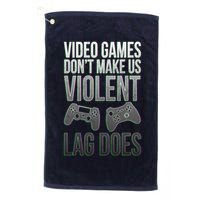 Video Games Doesn't Make Me Violent Lagging Does Gamer Golf Towel