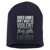 Video Games Doesn't Make Me Violent Lagging Does Gamer Short Acrylic Beanie