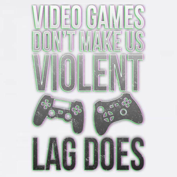 Video Games Doesn't Make Me Violent Lagging Does Gamer Garment-Dyed Sweatshirt