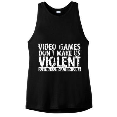 Video Games Don't Makes Us Violent Losing Connection Does Ladies PosiCharge Tri-Blend Wicking Tank