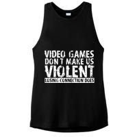 Video Games Don't Makes Us Violent Losing Connection Does Ladies PosiCharge Tri-Blend Wicking Tank