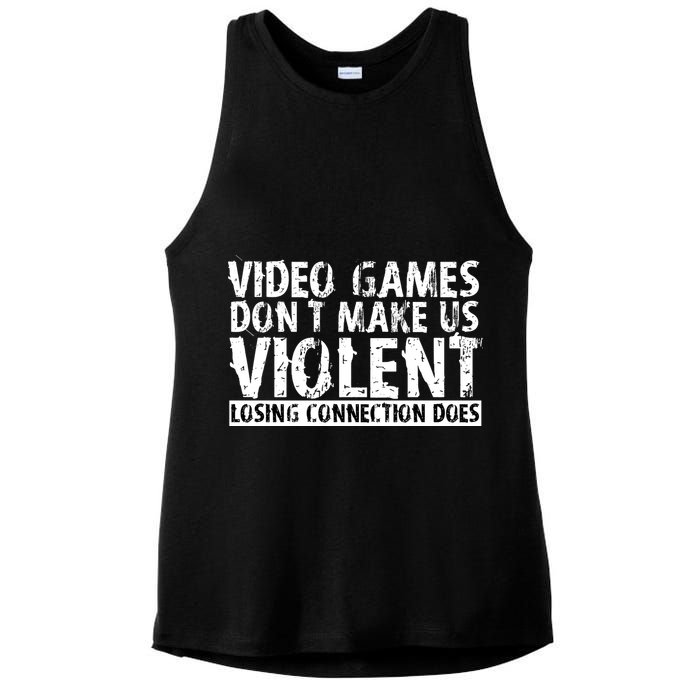 Video Games Don't Makes Us Violent Losing Connection Does Ladies PosiCharge Tri-Blend Wicking Tank
