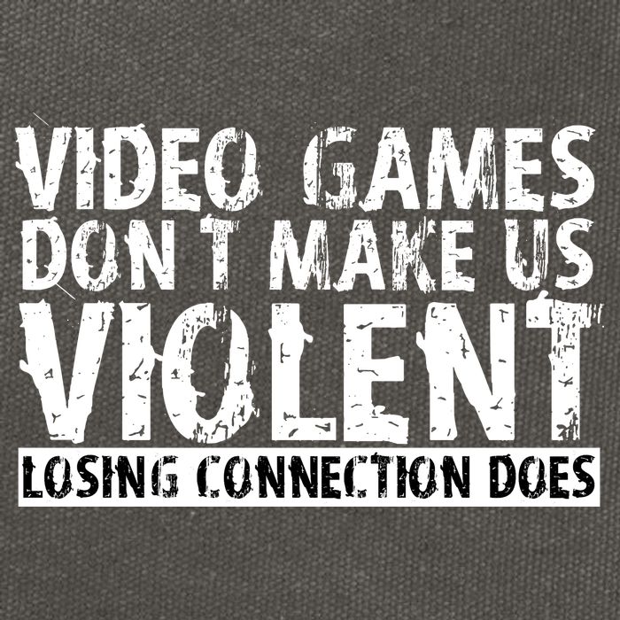 Video Games Don't Makes Us Violent Losing Connection Does Cotton Canvas Backpack
