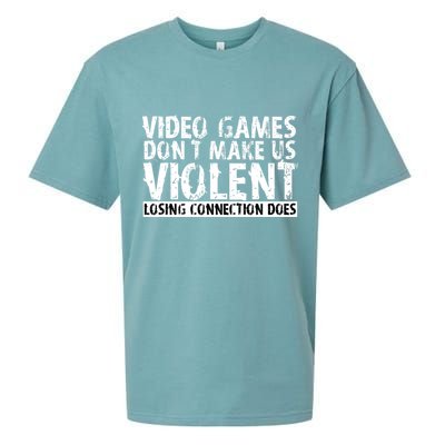 Video Games Don't Makes Us Violent Losing Connection Does Sueded Cloud Jersey T-Shirt