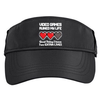 Video Games Ruined My Life Good Thing I Have Two Extra Lives Adult Drive Performance Visor