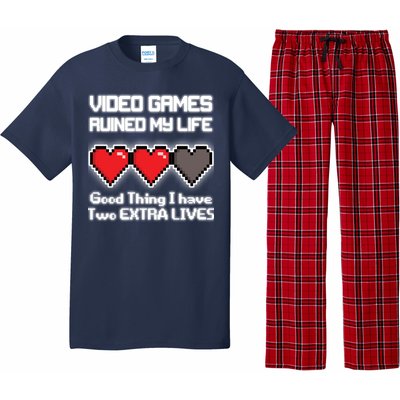 Video Games Ruined My Life Good Thing I Have Two Extra Lives Pajama Set