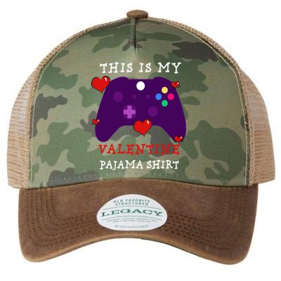 Video Games This Is My Valentine Pajama Legacy Tie Dye Trucker Hat