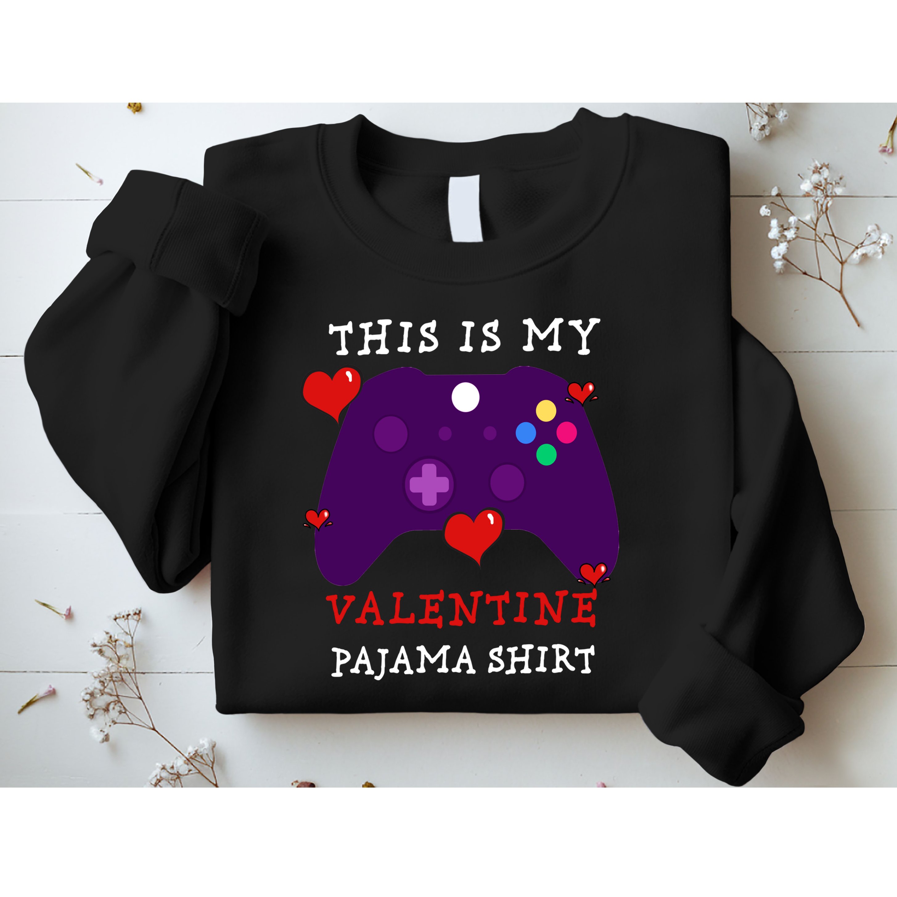 Video Games This Is My Valentine Pajama Sweatshirt