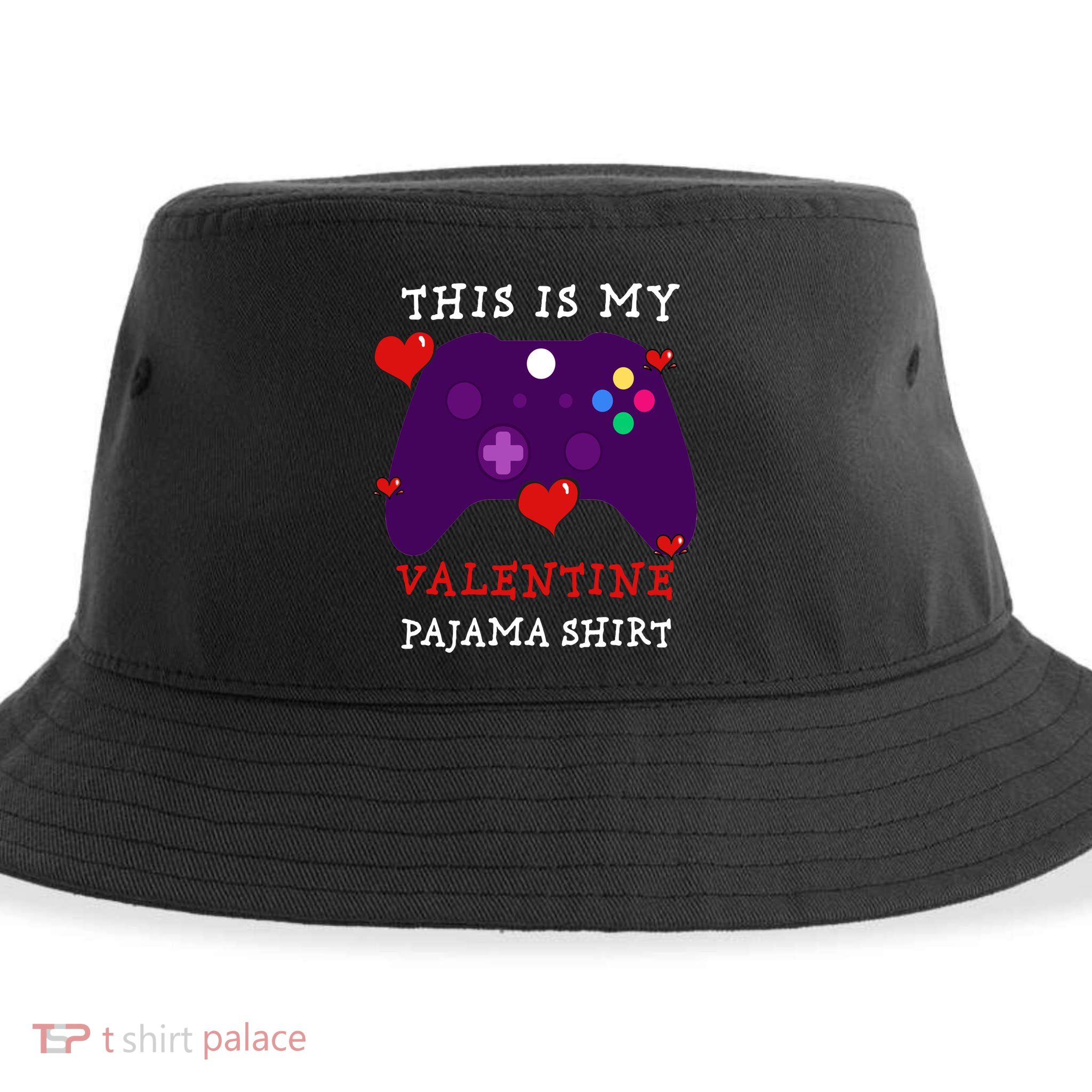 Video Games This Is My Valentine Pajama Sustainable Bucket Hat