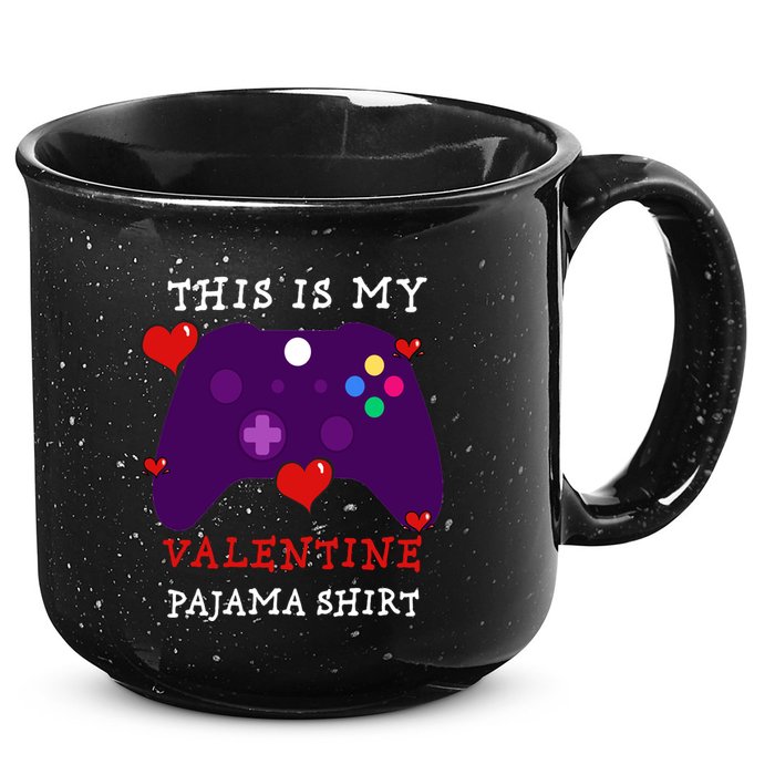 Video Games This Is My Valentine Pajama 15oz Campfire Ceramic Mug