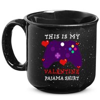Video Games This Is My Valentine Pajama 15oz Campfire Ceramic Mug