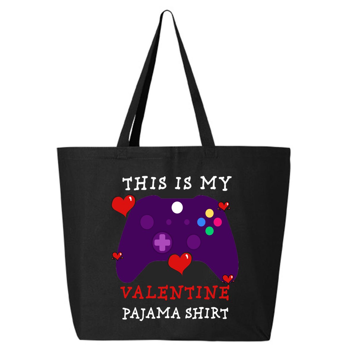 Video Games This Is My Valentine Pajama 25L Jumbo Tote