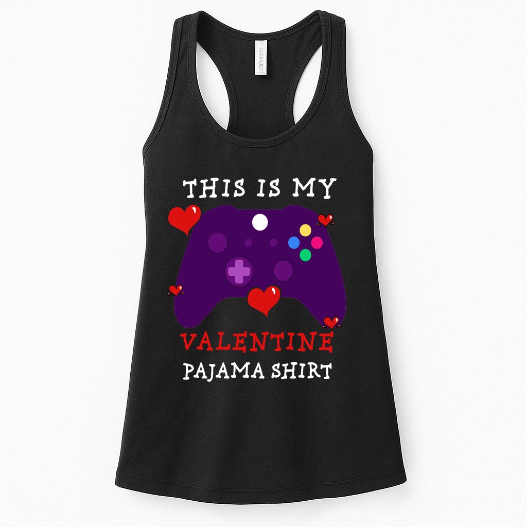 Video Games This Is My Valentine Pajama Womens Tank Top