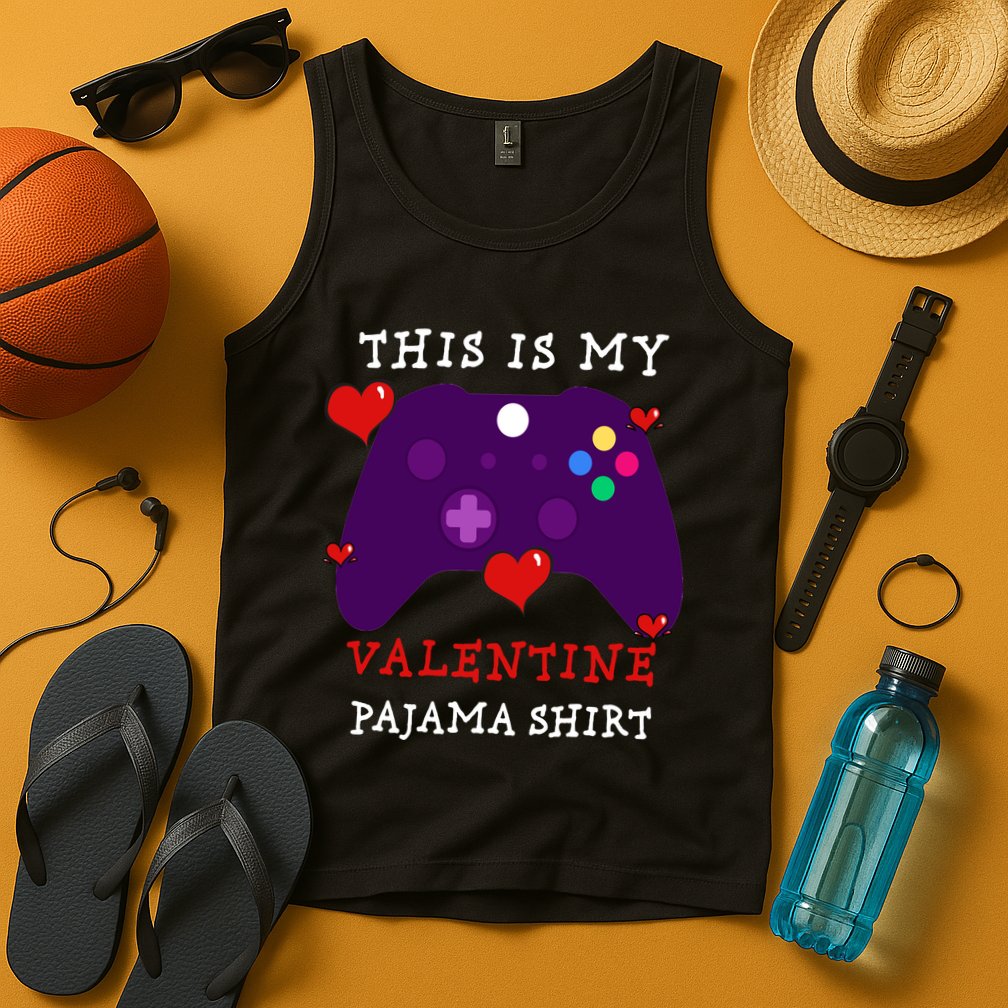 Video Games This Is My Valentine Pajama Tank Top