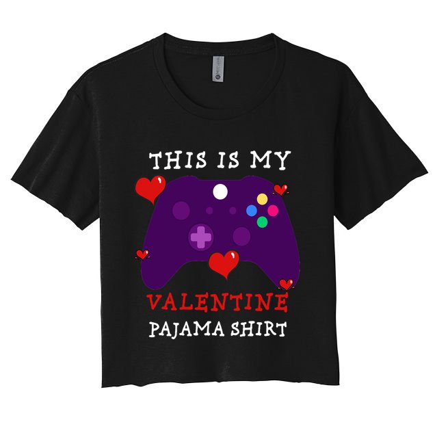 Video Games This Is My Valentine Pajama Crop Top
